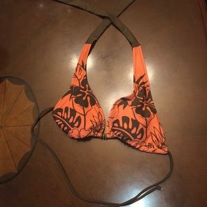 Coral/ Orangish brown bikini top